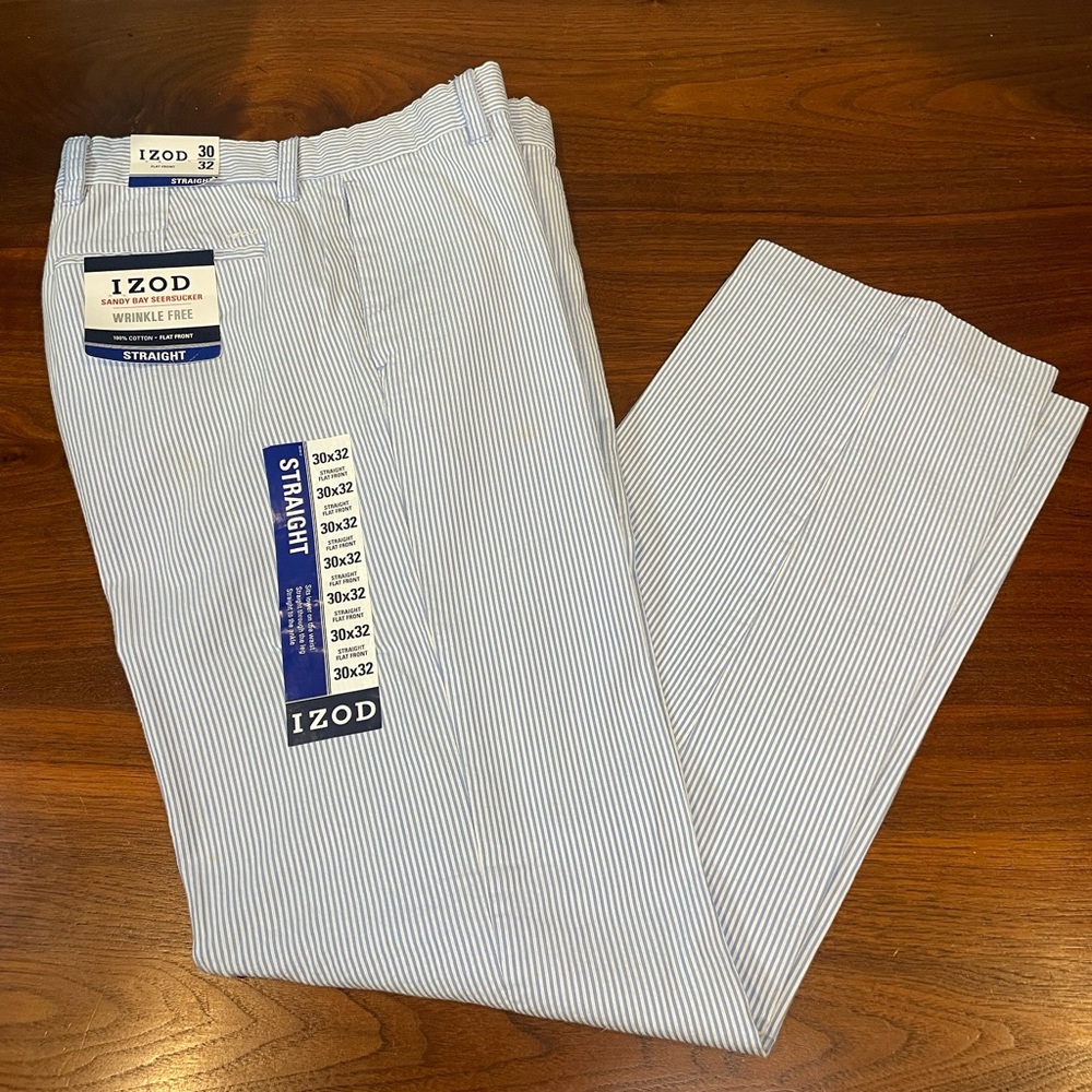 IZOD Men's Seersucker Pants NWT